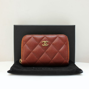 [명품다올동래] 샤넬 클래식 캐비어 지퍼돌이 카드지갑 25번대 A69271