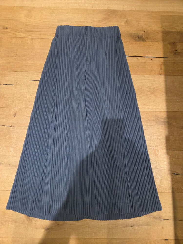 내림))옴므플리세 와이드팬츠 블랙/그레이 1사이즈 하-카-마--5