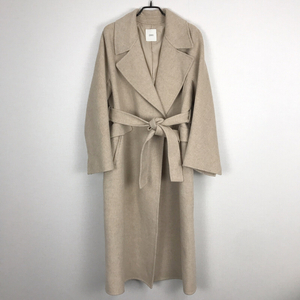 쥬크 ZOOC 캐시미어 블랜드 와이드카라 벨티드 롱 코트 여성66