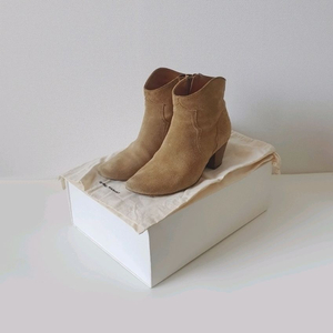 이자벨마랑 스웨이드 앵클 부츠 카멜 디커 37사이즈