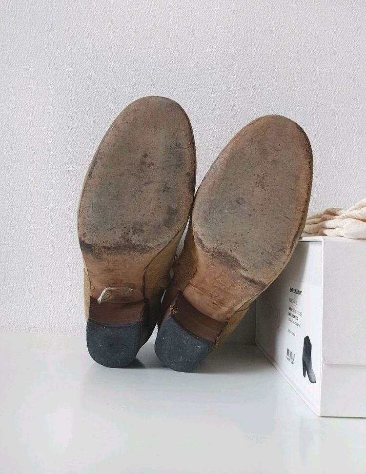 이자벨마랑 스웨이드 앵클 부츠 카멜 디커 37사이즈--7