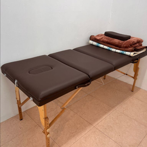 세븐뷰티 고급형 접이식 마사지 침대 이동식 휴대용 미용베드 이미지