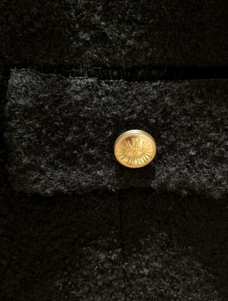 [산드로] 카라 벨벳 트위드 자켓--5