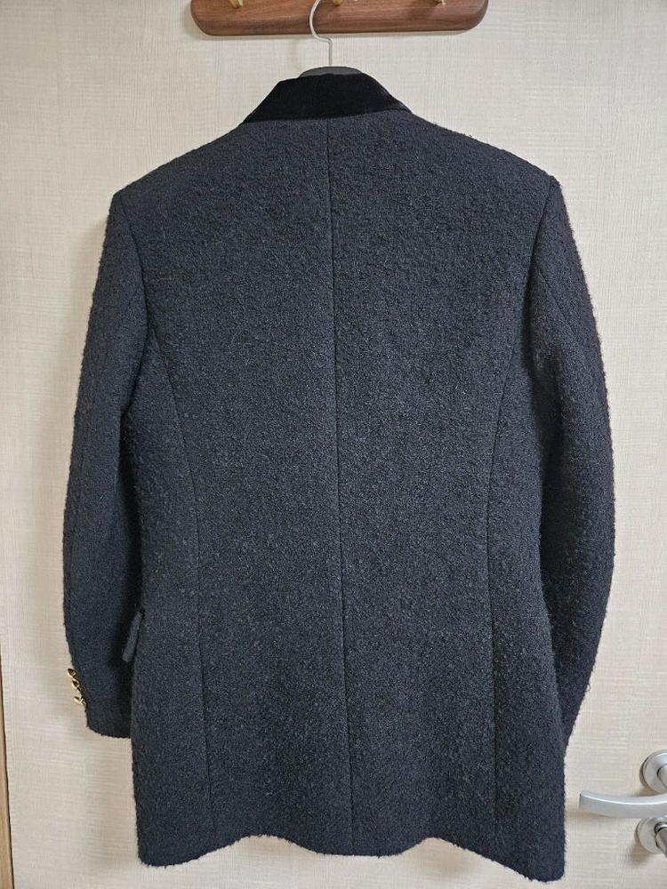 [산드로] 카라 벨벳 트위드 자켓--6