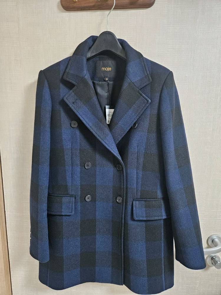 [마쥬] 체크 자켓 스타일 코트--3