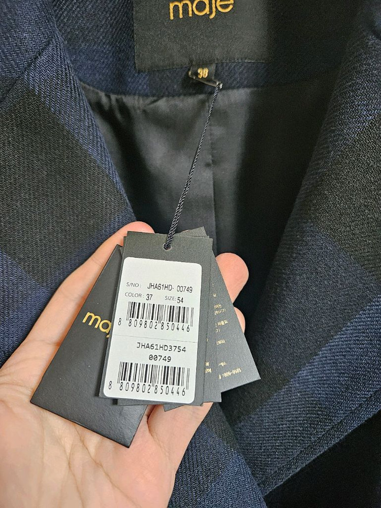 [마쥬] 체크 자켓 스타일 코트--6