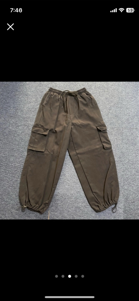 라퍼지스토어 유틸리티 카고 조거 팬츠 L 나일론 스트링 파라--2