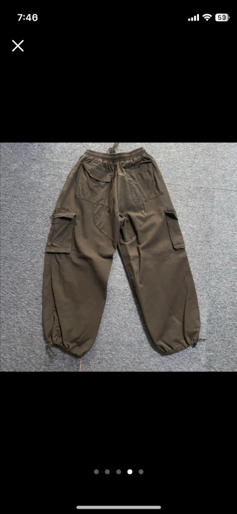 라퍼지스토어 유틸리티 카고 조거 팬츠 L 나일론 스트링 파라--3