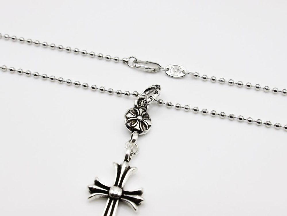 풀구성 크롬하츠 타이니 크로스 참 팬던트 목걸이 이미지