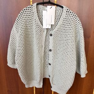 한섬 더 캐시미어 크로쉐 가디건 85