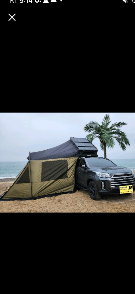 L&T overland 루프탑텐트와 어넥스 이미지