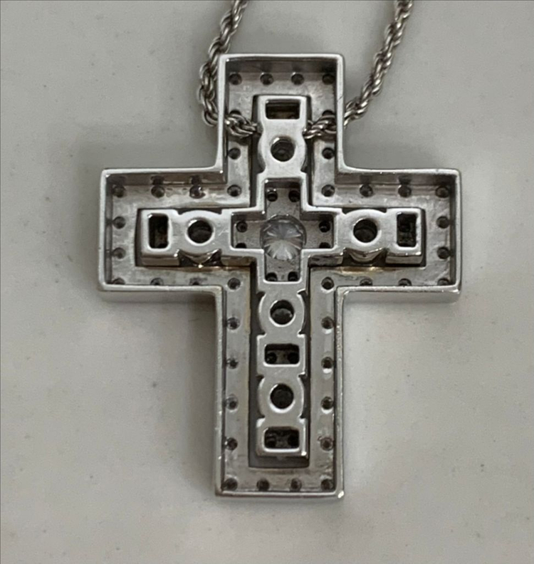 [L] 다미아니 벨에포크 화이트골드 목걸이 라지사이즈 다이아 펜던트 이미지