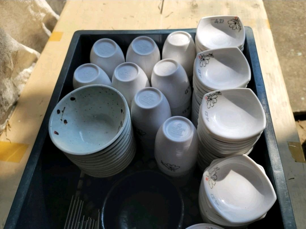 업소용 식당 음식점 주방 그릇 접시 물컵 등 일괄판매--3