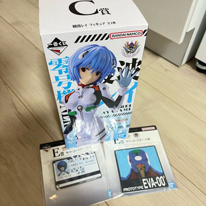 현물) 에반게리온 30주년 쿠지 레이 피규어 + E상 코스터