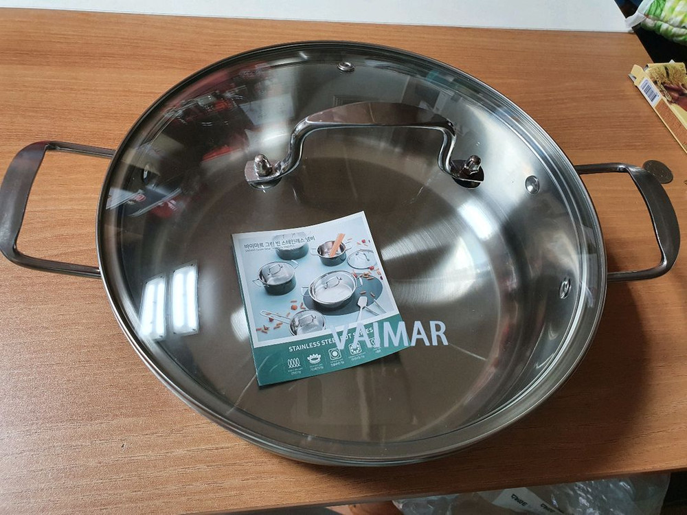 (미사용) 바이마르 스테인레스 (스텐) 전골냄비 26인치--0