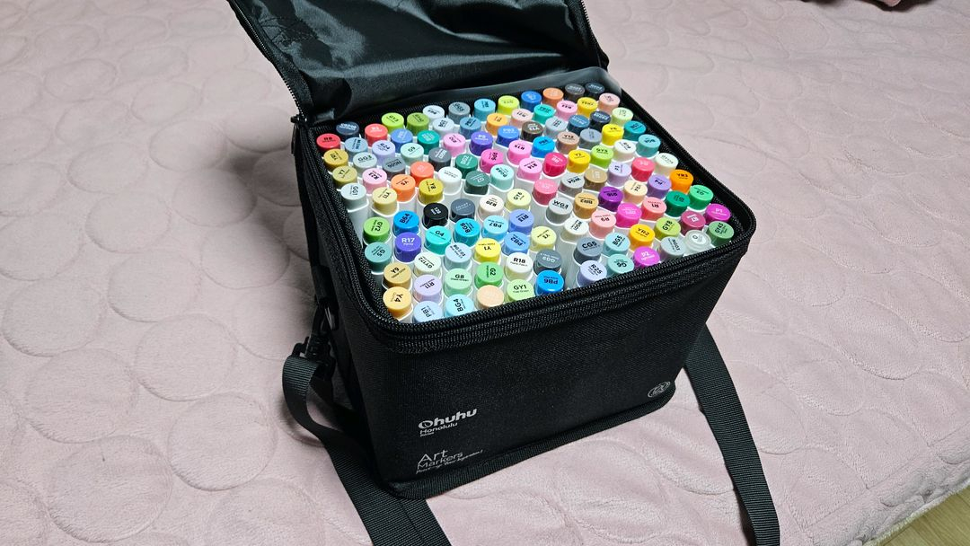 오후후 Ohuhu 마커 펜 브러쉬 타입 120색--1