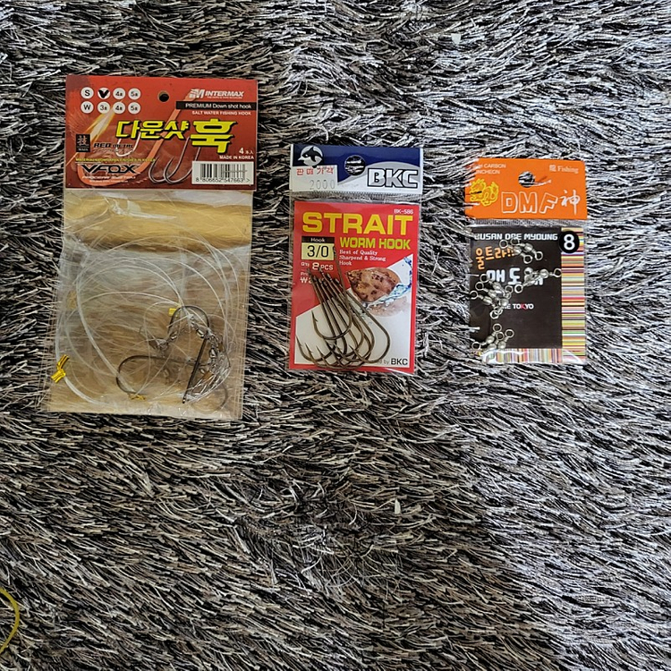 [재고정리]광어다운샷 웜 미끼 채비 훅 트리거x 이미지