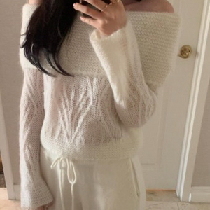 르플레인 네쥬 네주 오프숄더 니트