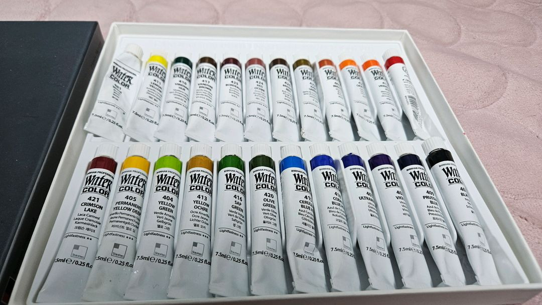 신한화구 전문가 수채화물감 세트 24색 (각 7.5ml)--2