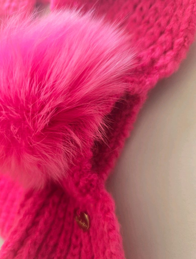 프랜치캣 프릴 니트 머플러 여아 목도리 이미지