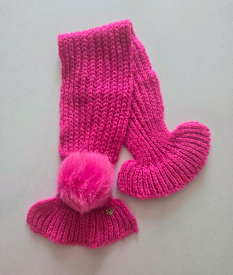 프랜치캣 프릴 니트 머플러 여아 목도리 이미지