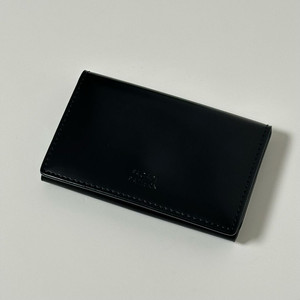파사드 패턴 클래식 카드 월렛 지갑 블랙 검정 소가죽 이미지