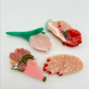 Coucou Suzette 쿠쿠수제뜨 헤어 집게핀 머리핀 4종