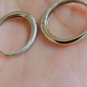 [새제품] 14k 투웨이 링 귀걸이 화이트골드