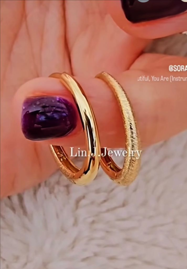 [새제품] 14k 투웨이 링 귀걸이 화이트골드--1