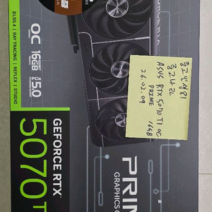 ASUS PRIME RTX5070TI OC 16GB 미개봉