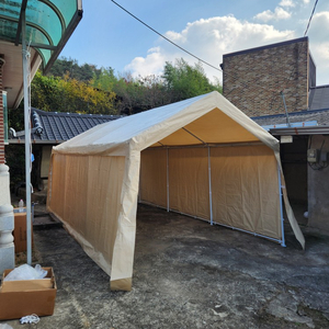 주차장 코스트코차고지 차고지텐트 간이천막 캐노피 주차 코스트코주차텐트 그늘막 어닝 이미지