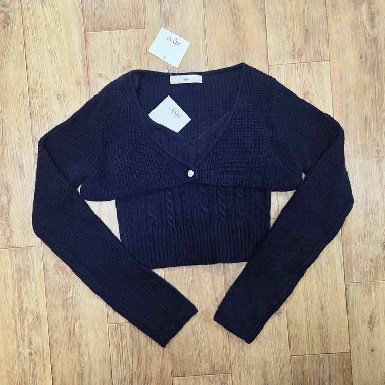 시예(siye) 시예샵 샵시예 네이비 홀리데이 라쿤 볼레노 니트세트 프리사이즈 새상품--2