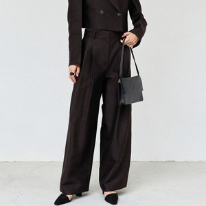 블러썸에이치컴퍼니(BLOSSOM) 블랙 하이웨스트 울 와이드슬랙스 55 새상품