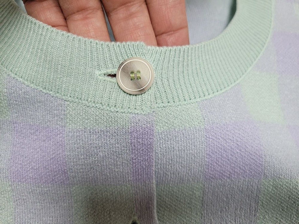 봉마셰(BONGMARCHE) 체크니트 트윈세트 55-66 새상품--5