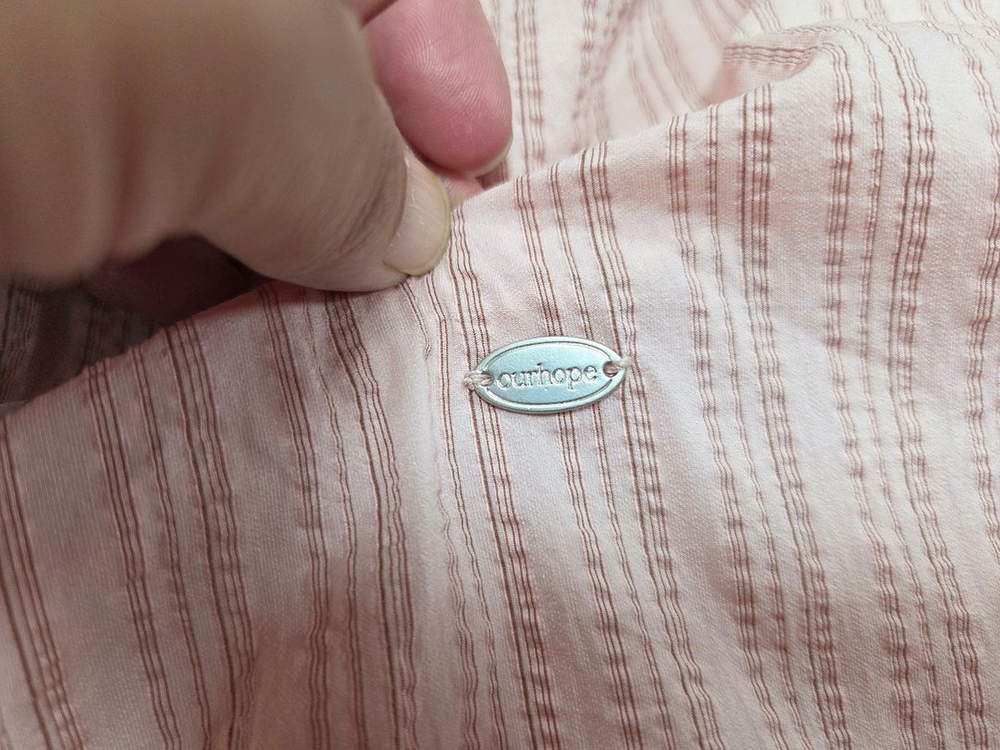 아워호프(OURHOPE) 시어서커 스트라이프 셔츠 프리사이즈 새상품--5