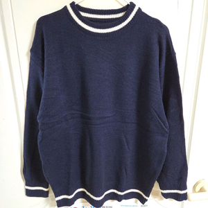 (새상품) 배색 라운드넥 니트 프리사이즈