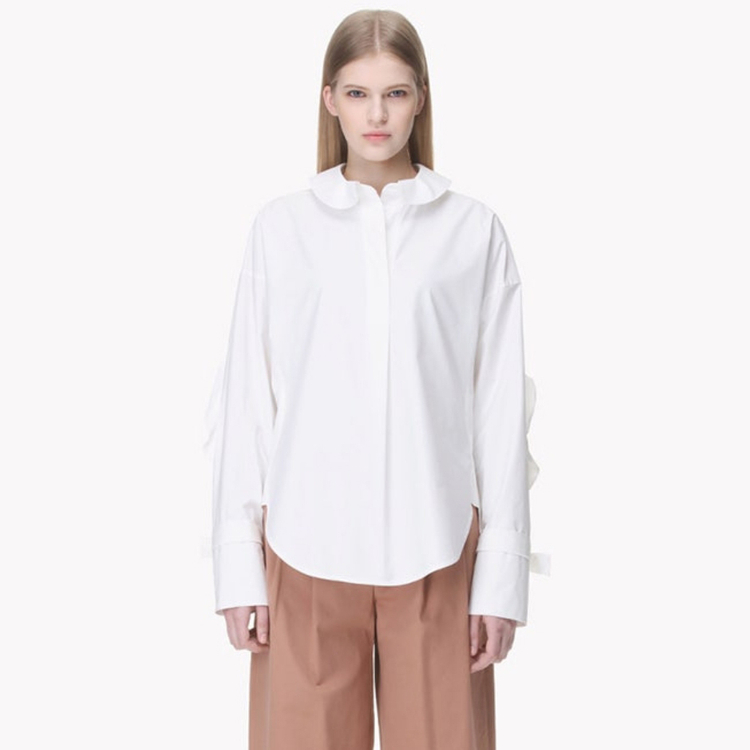 시스템(SYSTEM) 피터팬카라 커프스소매 블라우스 프리사이즈--1