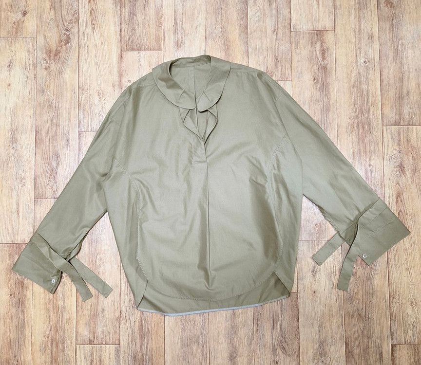 시스템(SYSTEM) 피터팬카라 커프스소매 블라우스 프리사이즈--4