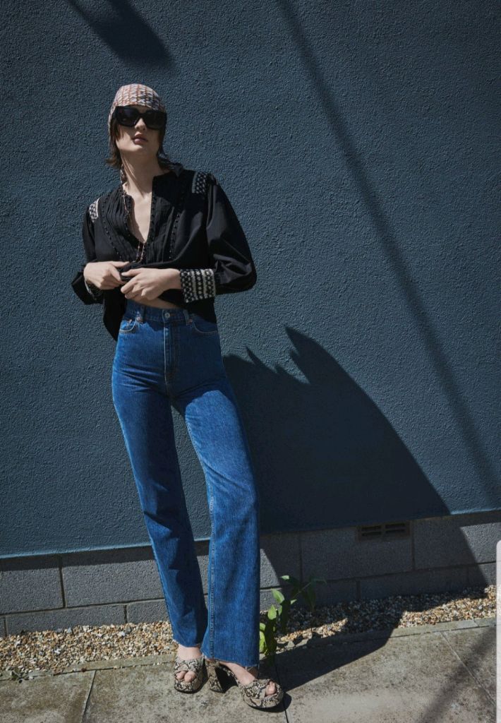 자라 ZARA 비즈 레이스 블라우스 이미지