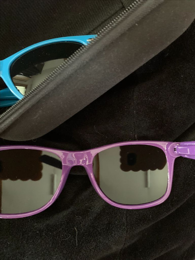 플라스틱 선글라스 세트 (보라, 파랑)--1