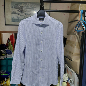 [갤럭시]수젤로 면,마혼방 도비 스트라이프 셔츠 95사이즈