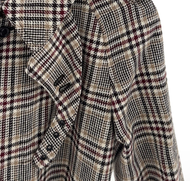 [34] CELINE 셀린느 여성 프린스 오브 케일 체크 울 트렌치 코트--3