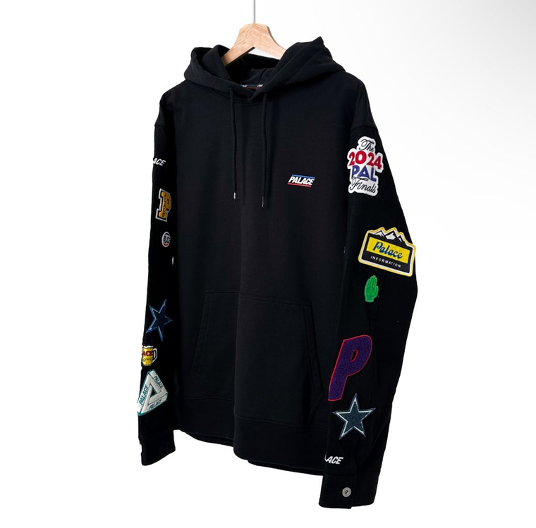 [XL] 준야 와타나베 X 팔라스 한정판 패치 데님 디테일 후드 티셔츠 이미지