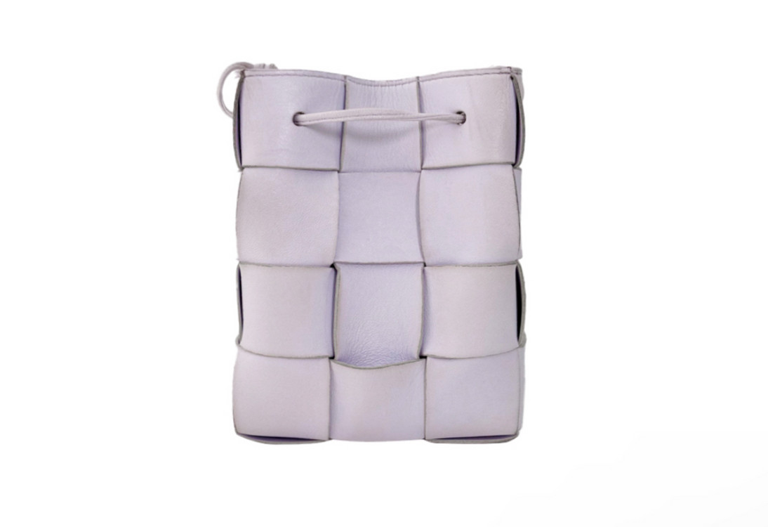 [S] BV 보테가베네타 인트레치오 레더 카세트 버킷백 스몰 오이스터--1