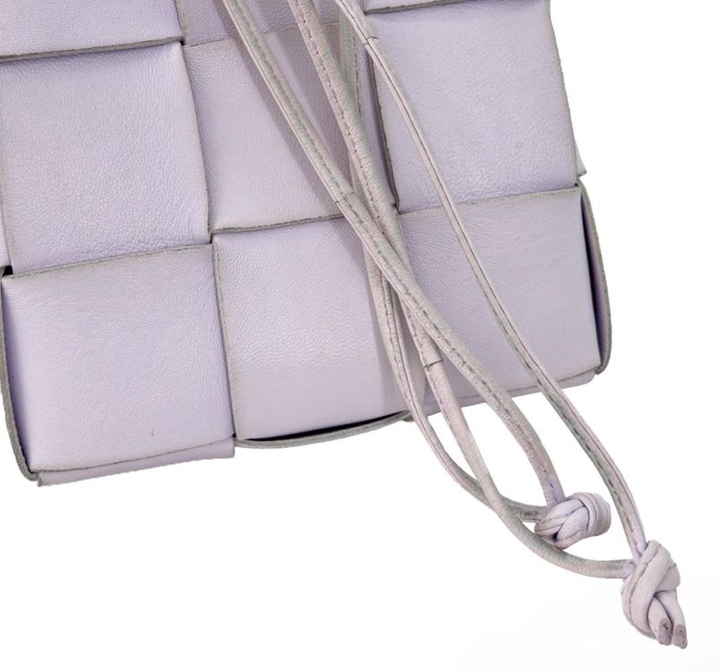 [S] BV 보테가베네타 인트레치오 레더 카세트 버킷백 스몰 오이스터--5