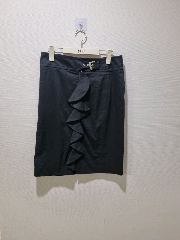 아르마니 꼴레지오니 네이비 러플 스커트 (이태리, 백화점정품)--2