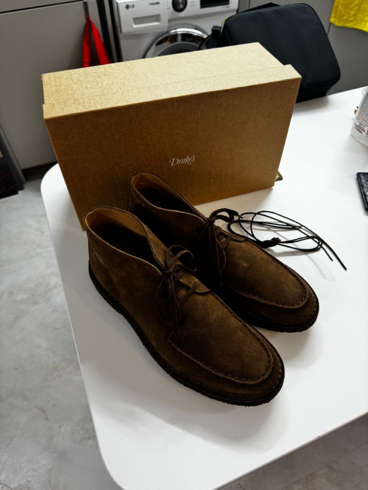 [새상품/UK 9.5] 드레익스 크로스비 목토 처카부츠 브라운--1