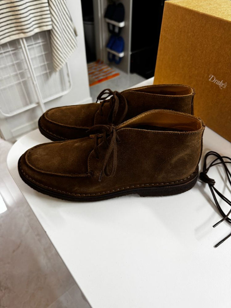 [새상품/UK 9.5] 드레익스 크로스비 목토 처카부츠 브라운--2