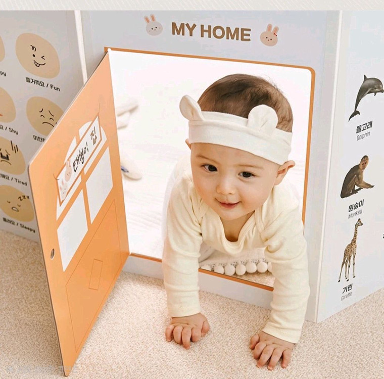 미개봉]까꿍놀이 아기 병풍+토끼 거울 세트8장#무료배송--4