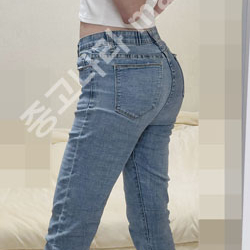 밴딩 컷팅 스키니진 S (착샷O) 이미지